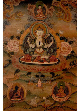 Chengrezig Avalokitesvara Thangka | Wall Decoration Painting