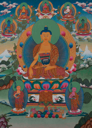 Shakyamuni Buddha Thangka | Wall hanging Decor