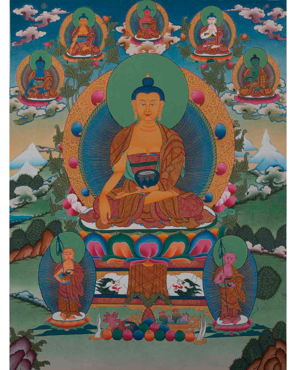 Shakyamuni Buddha Thangka | Wall hanging Decor