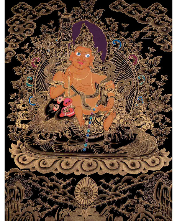 Namtose Thangka Painting | Original Hand Painting of Wealth Deity