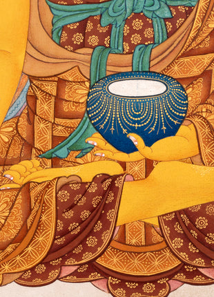 Buddha Shakyamuni Thangka | Hand Painted Tibetan Buddha Painting | Tibetan Buddhist Art