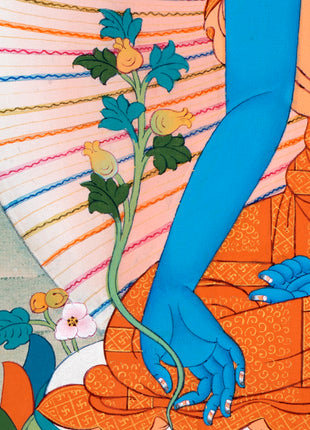 Medicine Buddha Thangka | The Healer For all Beings | Buddhist Deity