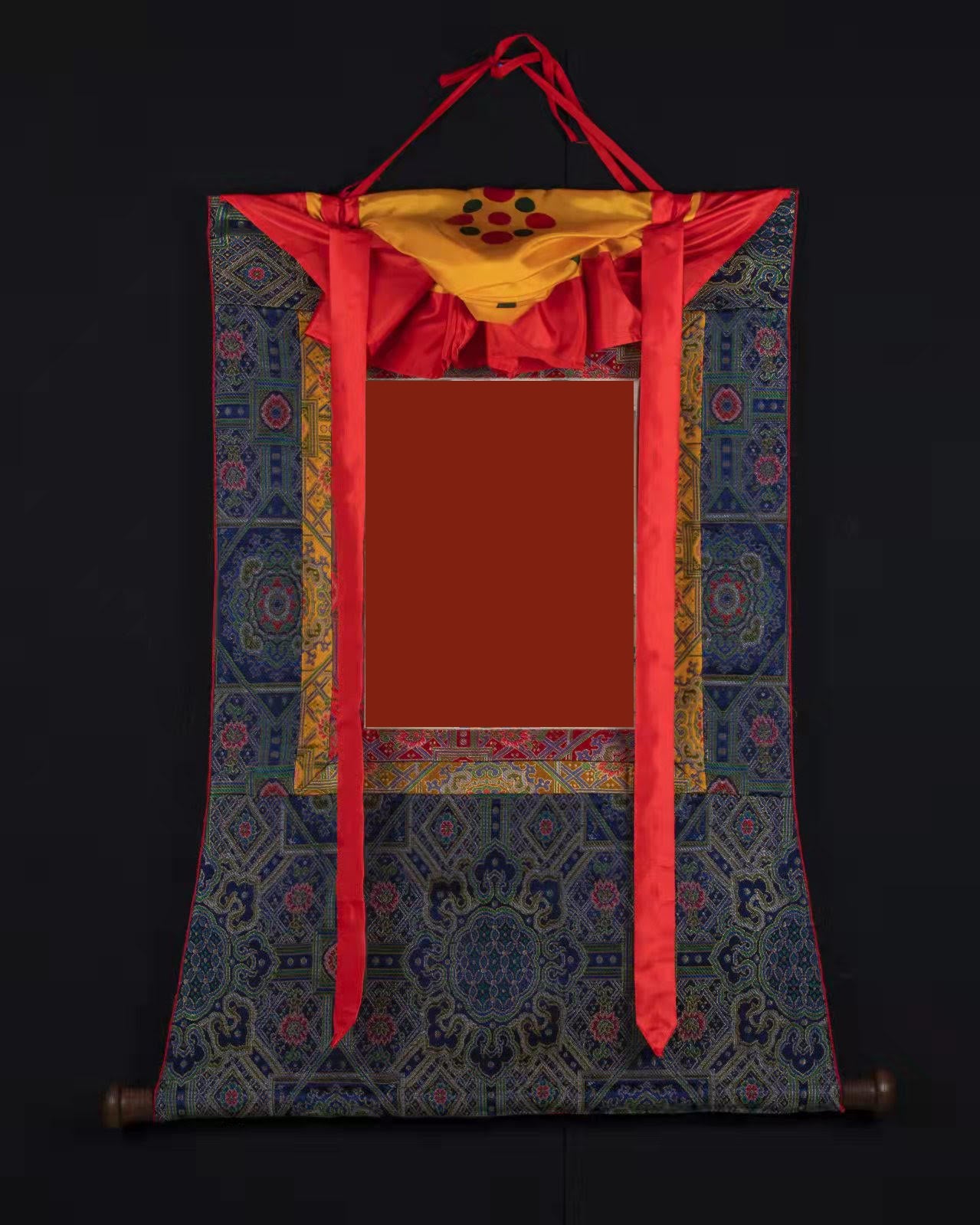 Longchenpa Thangka | Traditional Tibetan Thangka | includes brocade