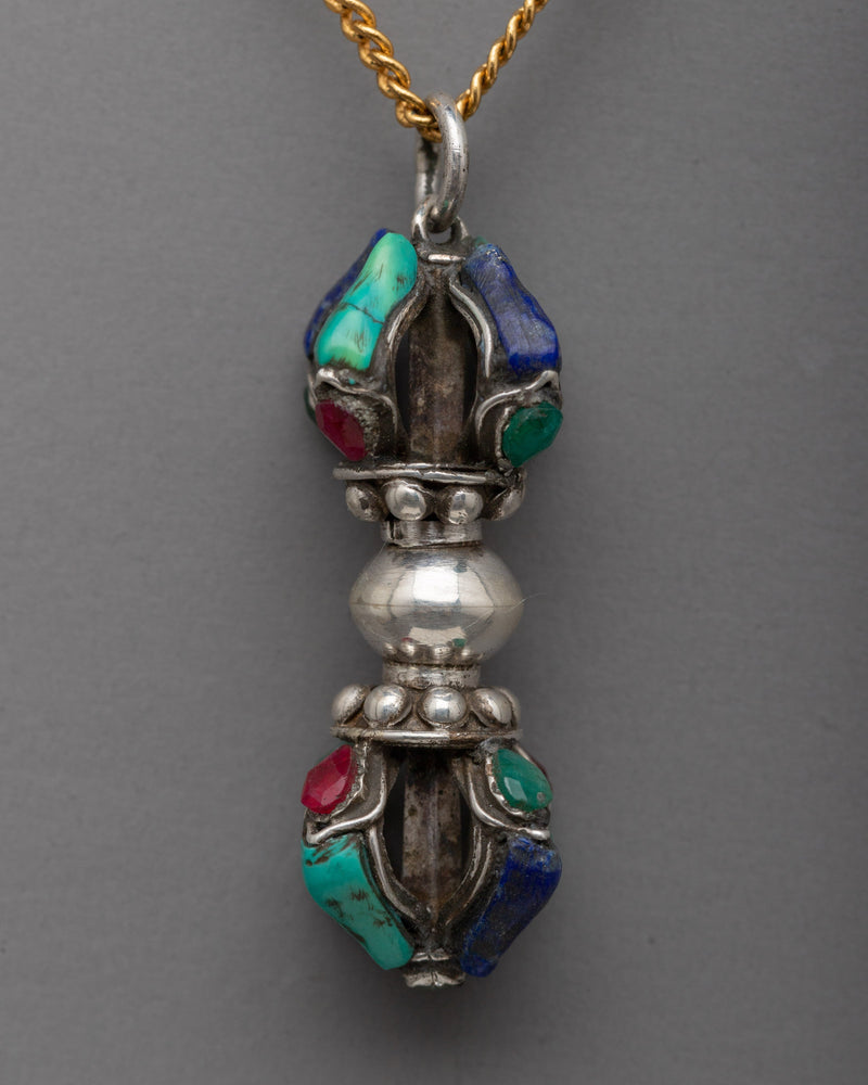 Tibetan Dorje Necklace | Amulet Dorje Vajra Pendant