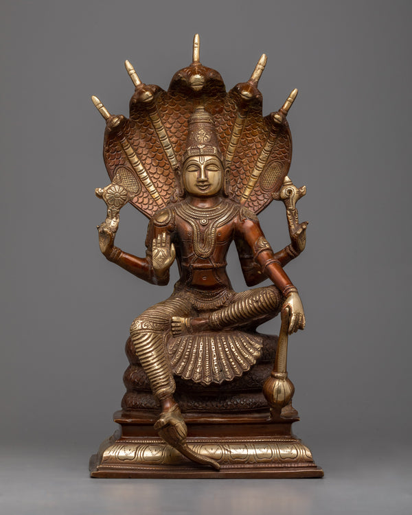 Brass Vishnu Statue | Captivating Brass Sculpture of Bishnu