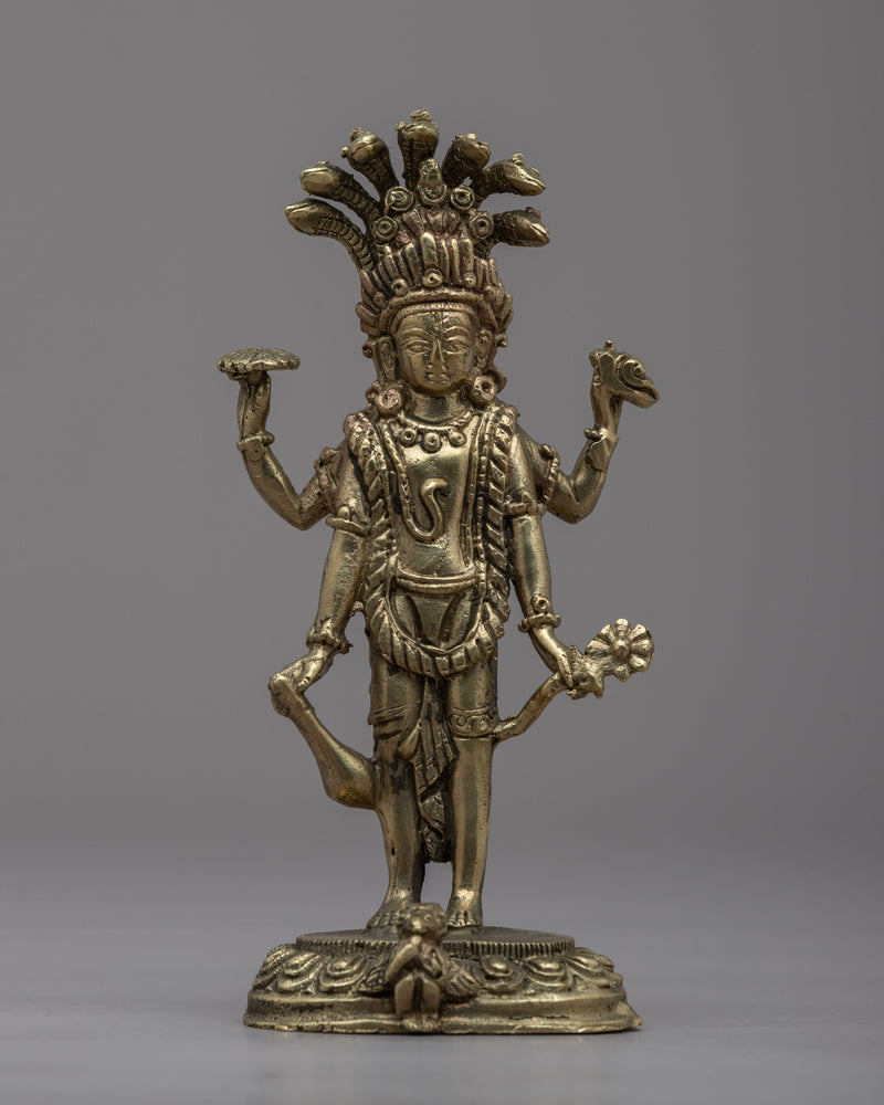 Bishnu God Statue | Handmade Brass Sculpture for Divine Blessings