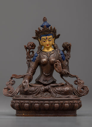 White Tara Figurine | Machine Crafted Buddhist Statue for Home Altar