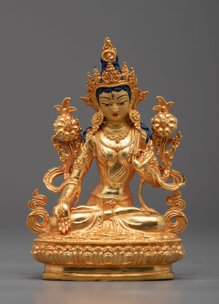 Machine Made White Tara Statue 