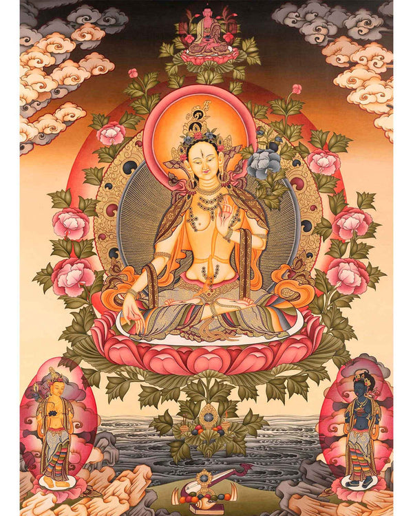 White Tara Goddess Thangka  | Mindfulness Meditation