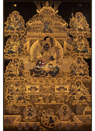 yellow dzambhala thangka